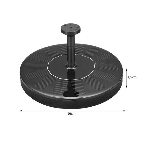 Сонячний фонтан для саду 16 см з комплектом з 6 насадок – ідеальне рішення для декору 1179 фото
