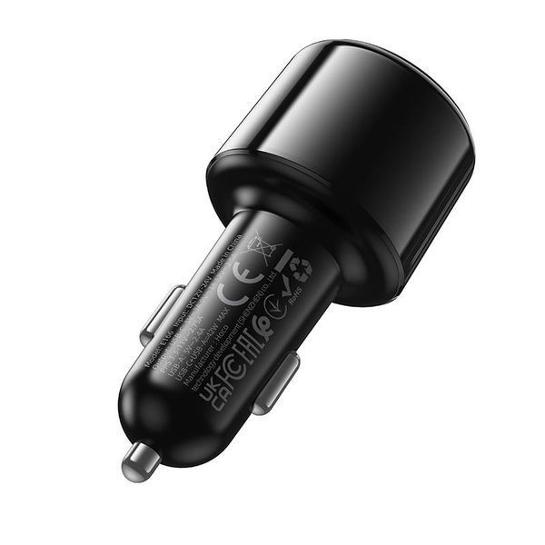 Автомобільний FM-модулятор HOCO Path E166 | Bluetooth 6, 42W (PD/QC), Rgb підсвітка | Black 2627 фото