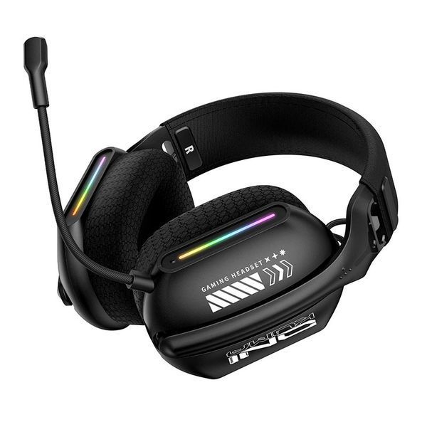 Беспроводные игровые наушники Onikuma GT808 | Tri-Mode, 40mm, RGB, 60h | Black 2544 фото
