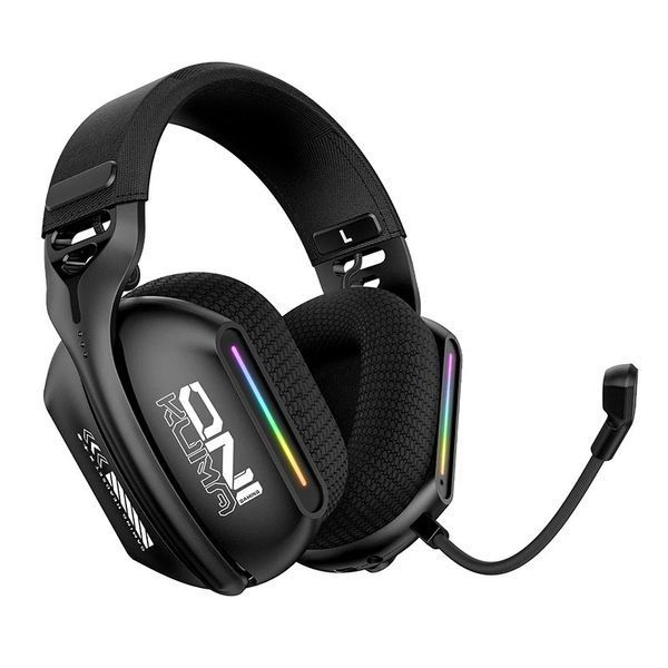 Беспроводные игровые наушники Onikuma GT808 | Tri-Mode, 40mm, RGB, 60h | Black 2544 фото