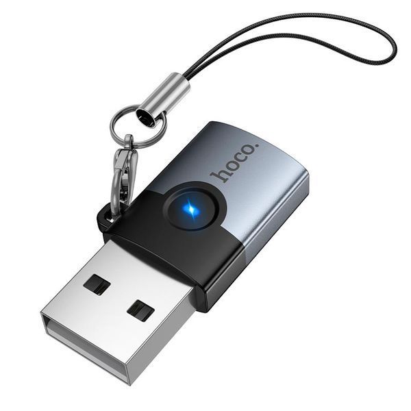 Адаптер HOCO UA46B USB to Type-C 60W Grey &ndash; компактний корпус
