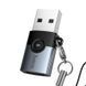 Перехідник HOCO Victory UA46B USB на Type-C USB 3.0 Grey &ndash; підключення до ноутбука