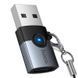 Адаптер HOCO UA46B USB на Type-C з LED індикатором Grey &ndash; вигляд під кутом