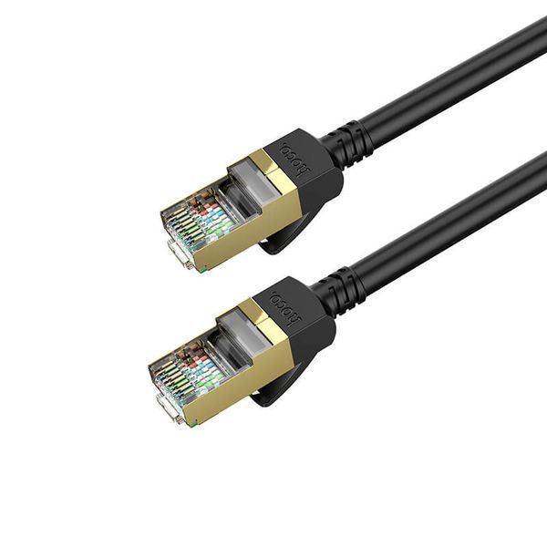 Интернет кабель Hoco US02 на 5 метров | LAN RJ45, Cat 6 с гигабитной скоростью | Black 2277-2 фото