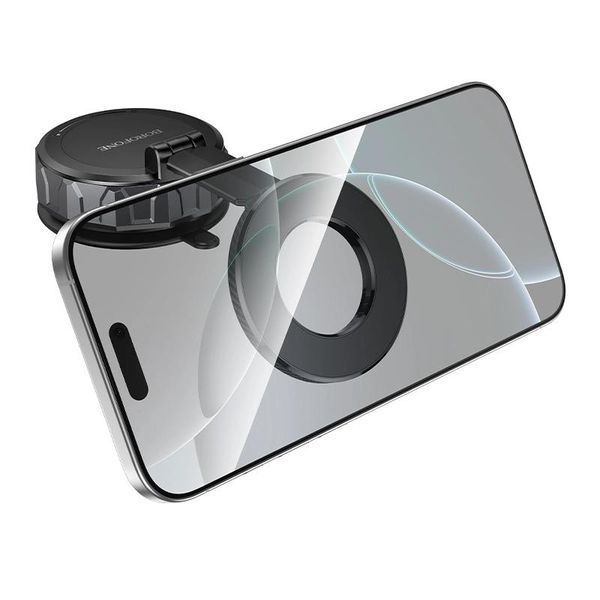 Автотримач BOROFONE Gloria BH140 | MagSafe, вакуумна присоска| Black 2631 фото