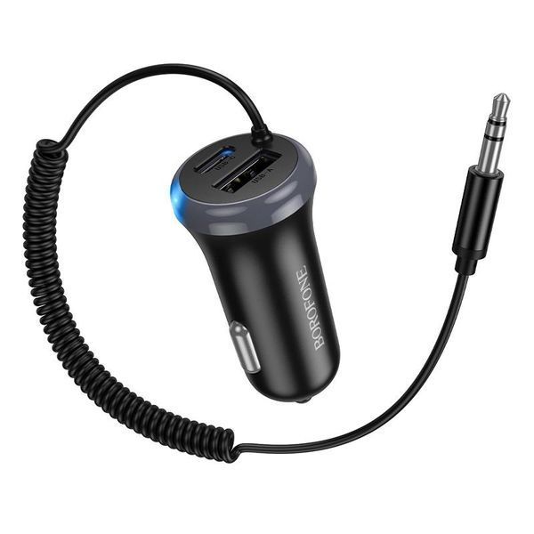 Аудіоадаптер BOROFONE BC64 Contento | 15W (Type-C + USB-A), Hands-Free | Black 2632 фото