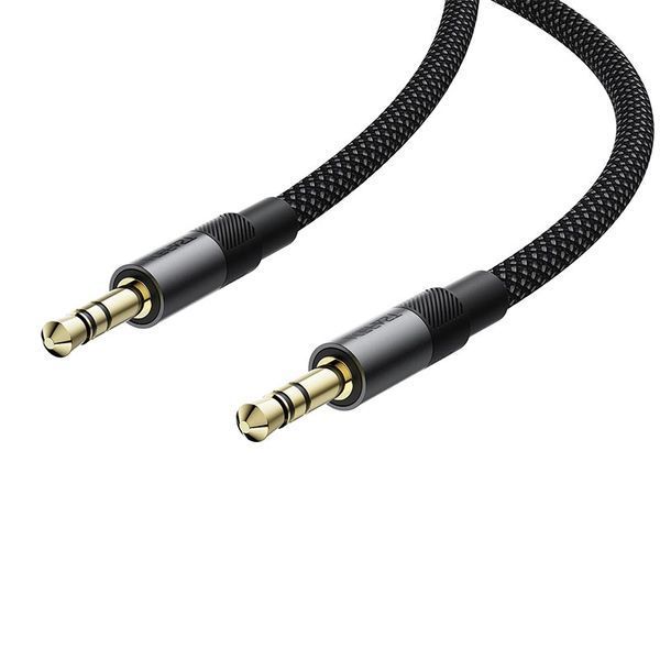 Аудіокабель ACEFAST J10 AUX 3.5mm до 3.5mm | Нейлонове обплетення, Hi-Fi звук | Black 2547 фото