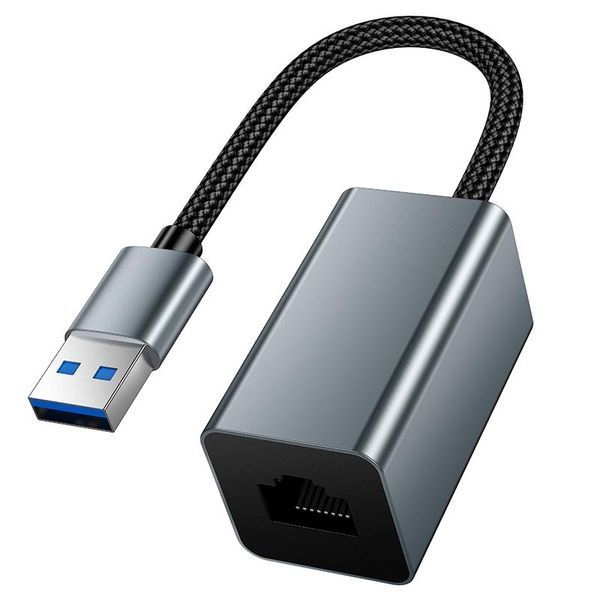 Мережевий адаптер Hoco UA48 | 10/100Mbps, 0.15m, USB Type-A | Grey 2678 фото