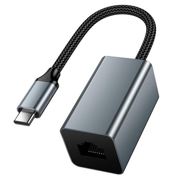 Мережевий адаптер Hoco UA48 | 10/100Mbps, 0.15m, USB Type-C | Grey 2678-1 фото