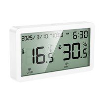 Термометр-гігрометр HOCO HX42 | годинник, будильник, LCD-дисплей | White 2633 фото