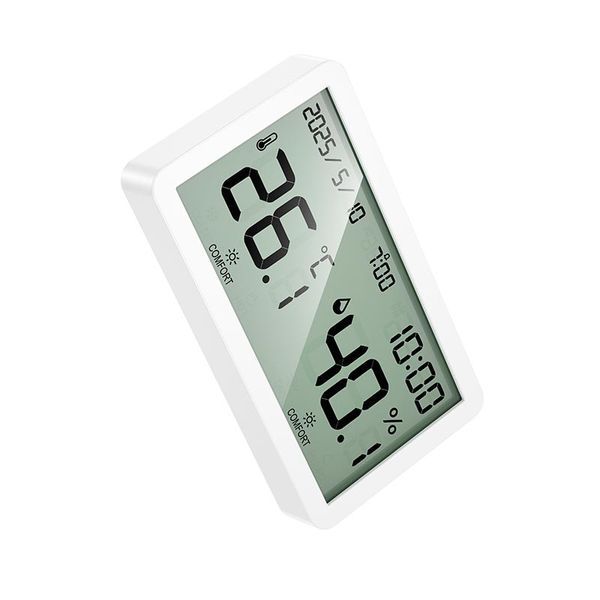Термометр-гігрометр HOCO HX42 | годинник, будильник, LCD-дисплей | White 2633 фото
