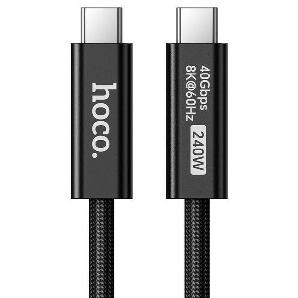 Відеокабель Type-C to Type-C HOCO US15 | 8K/60Hz, 1 метр, 240W/5A, 40Gbps | Grey 2680 фото