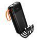Повербанк HOCO Spirit J151A 20000mAh з вбудованими кабелями, чорний