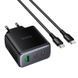 Блок живлення HOCO C160A 65W Black з комплектним кабелем Type-C