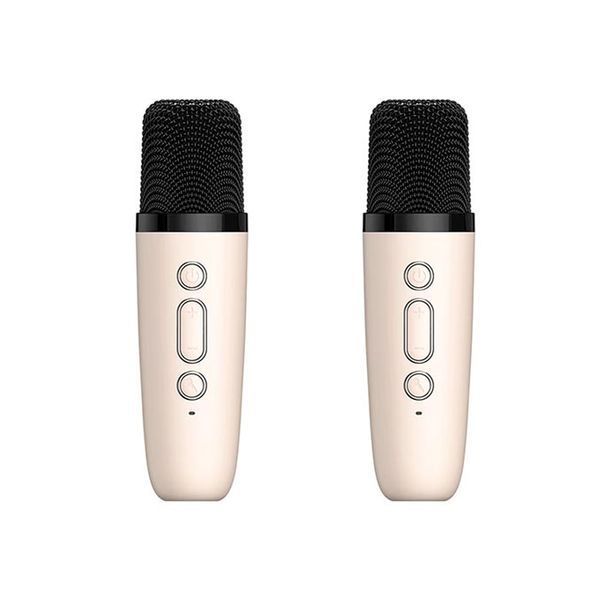 Акустика-караоке Onikuma L7 | 2 бездротові мікрофони, BT 5.3, USB/TF/AUX, 5W | Beige 2635 фото