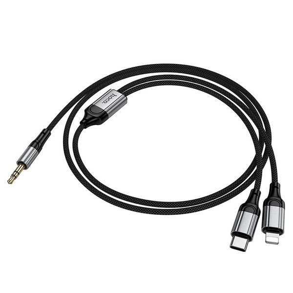 Аудіокабель Type C/Lightning - AUX 3.5 мм Hoco UPA26A в машину