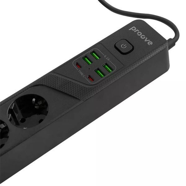 Мережевий фільтр Proove Power Strip P-04 з USB та Type-C портами, детальний вигляд