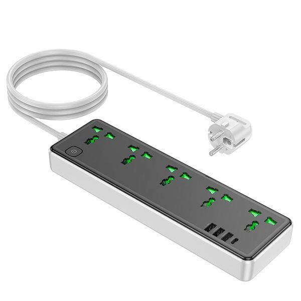 Многофункциональный удлинитель Hoco с USB и Type-C