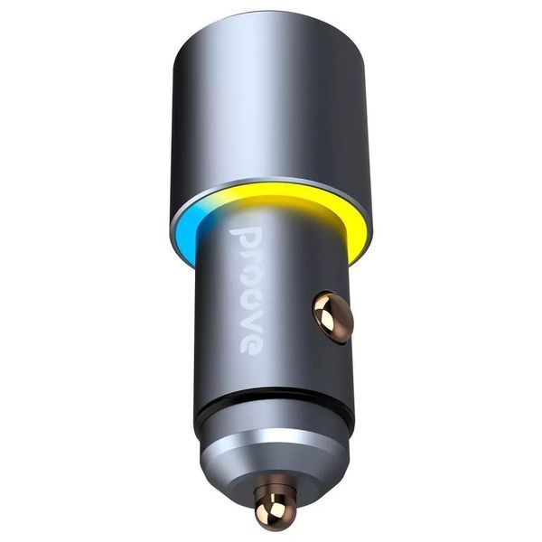 Автомобильное зарядное устройство Proove Double Energy 50W | 2&times;Type-C, PD/QC, Metal | Gray 2416 фото