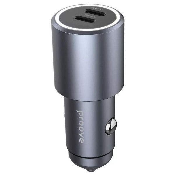 Автомобильное зарядное устройство Proove Double Energy 50W | 2&times;Type-C, PD/QC, Metal | Gray 2416 фото