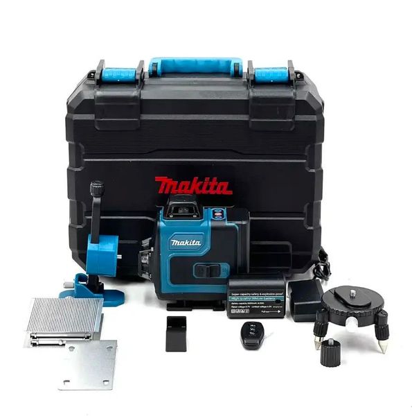 Лазерный 4D 16-линейный зеленый нивелир Makita T16 24V 5Ah, самовыравнивающийся уровень Макита для измерения сечения 16 лучей на 360 в кейсе 1151 фото