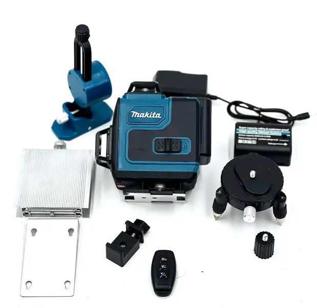 Лазерный 4D 16-линейный зеленый нивелир Makita T16 24V 5Ah, самовыравнивающийся уровень Макита для измерения сечения 16 лучей на 360 в кейсе 1151 фото