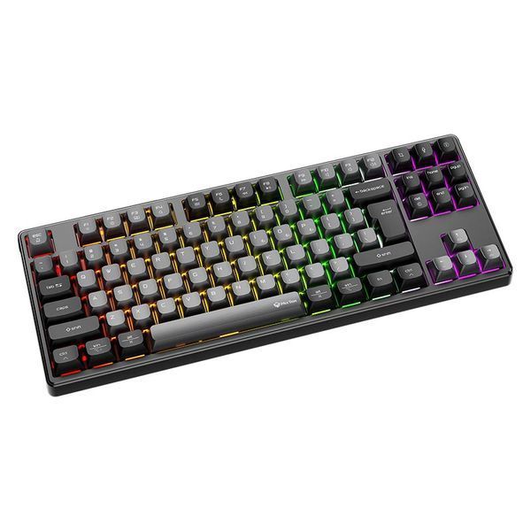 Ігрова клавіатура Meetion MK14 з яскравою RGB підсвіткою, кутовий вигляд