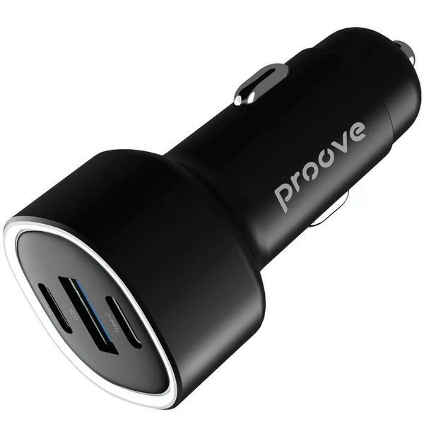Автомобильное зарядное устройство Proove Flash 60W | 2&times;Type-C + USB, PD/QC, ABS | Black 2417 фото