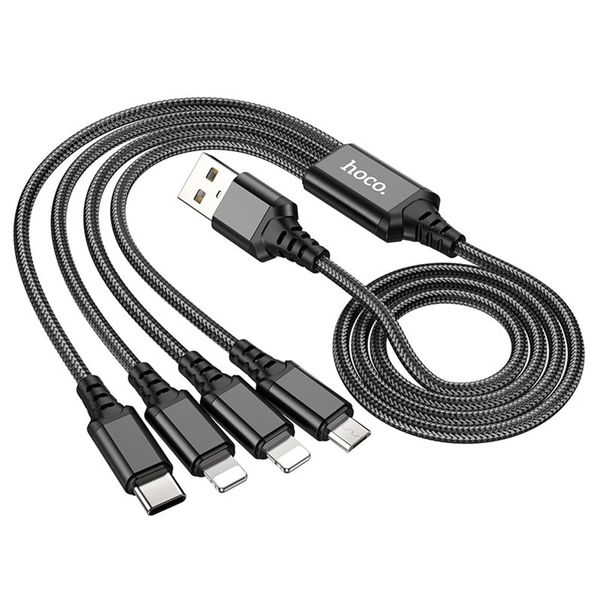 Кабель Hoco с разъемами Lightning, Type-C, Micro USB