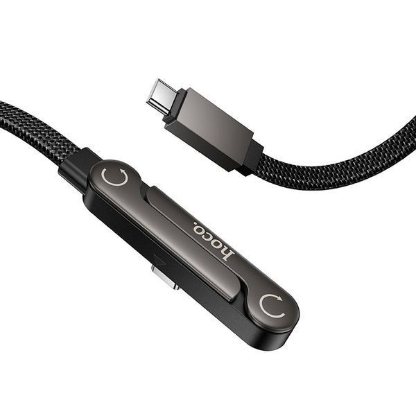 Кабель HOCO U150 Exquisite Type-C &rarr; Type-C | 1.2 м, 60 Вт, з тримачем | Black 2643 фото