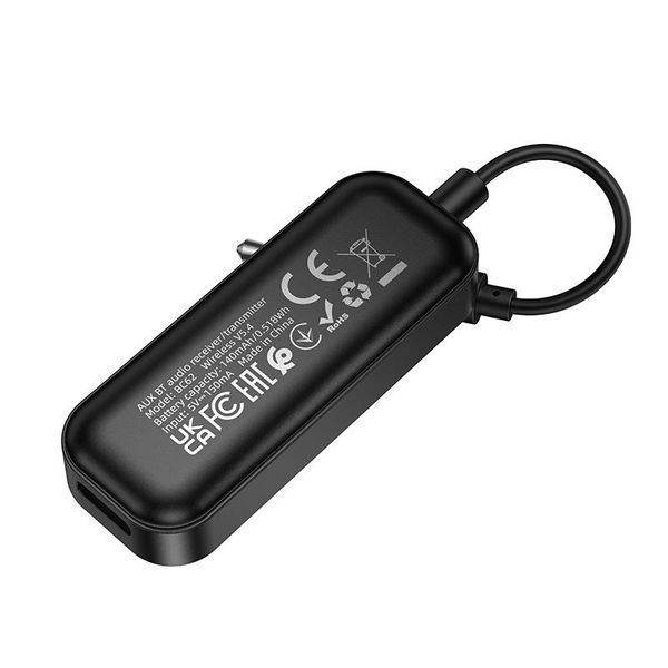 Аудіоадаптер BOROFONE BC62 2-in-1 | Bluetooth 5.4, RX/TX, AUX | Black 2644 фото