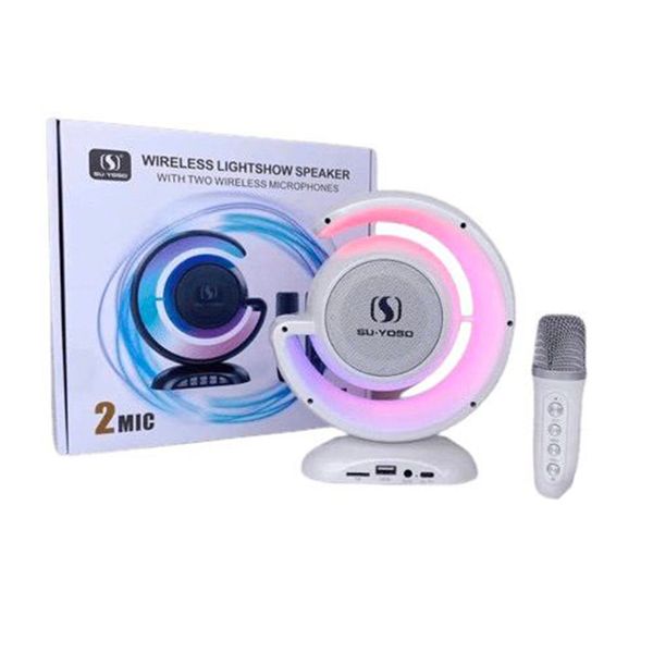 Колонка-караоке Smart Light Sound Machine RGB LIGHT YS-110 (1 мікрофон) 844 фото