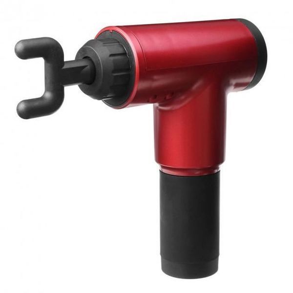 Масажер для м'язів Fascial Gun FH-320 | 6 режимів, 4 насадки, 2400mAh | Red 1457-3 фото