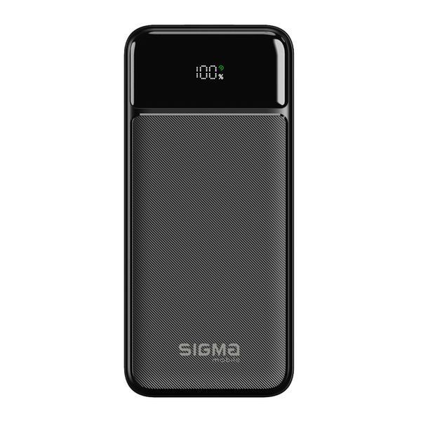 Павербанк Sigma mobile SI20A4QL 20000mAh, задня сторона корпусу, чорний колір