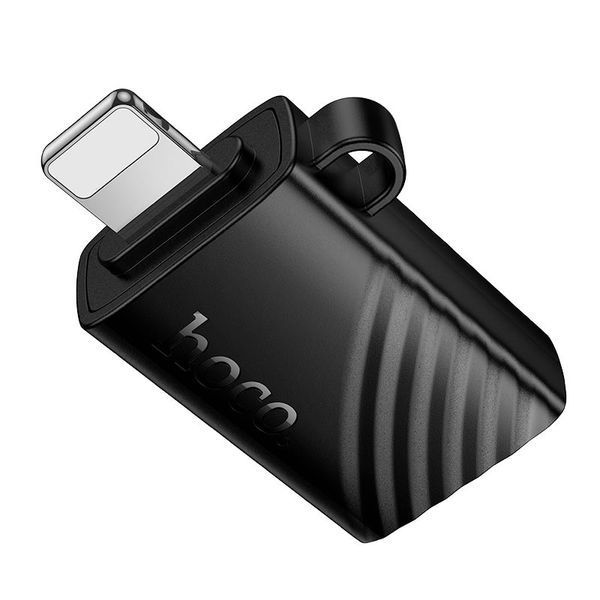 Lightning картрідер Hoco HB53 для MicroSD до 1TB &ndash; фронтальний вигляд роз&rsquo;єму