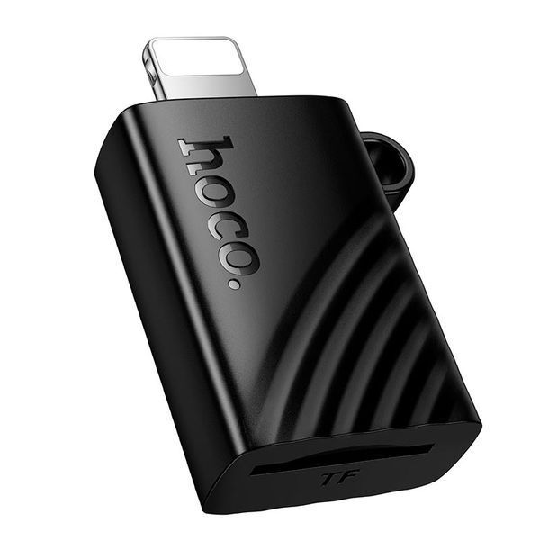 Перехідник Hoco HB53 Lightning на MicroSD &ndash; вигляд корпусу з логотипом HOCO
