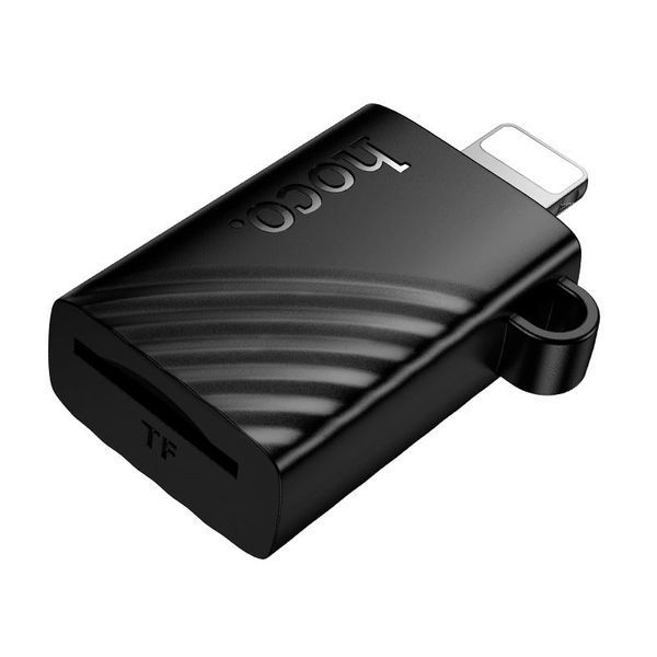Картрідер Lightning на MicroSD Hoco HB53 Black &ndash; компактний адаптер для iPhone та iPad