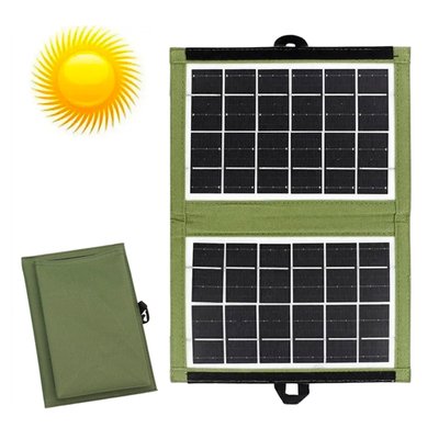 Портативна сонячна панель для зарядження мобільних гаджетів, складна  сонячна пенель з кріпленням на рюкзак 951 фото