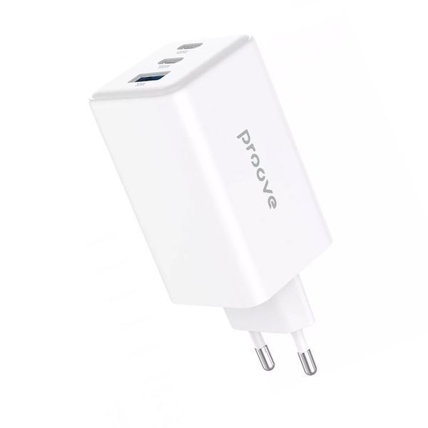 Мережевий зарядний пристрій Proove Pocket GaN 65W білий, вигляд знизу