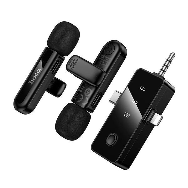 HOCO L20C Black підключення до смартфона через Lightning