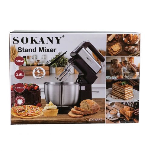 Миксер Sokany CX-6652 с венчиком и чашей