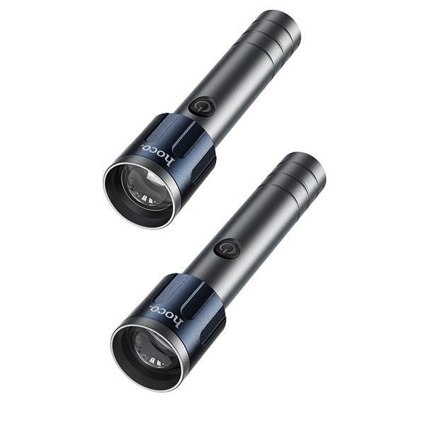 Ручний ліхтар HOCO DL25 | 350м, 1200LM, 5000mAh, IPX4, Type-C | Gray 2665 фото