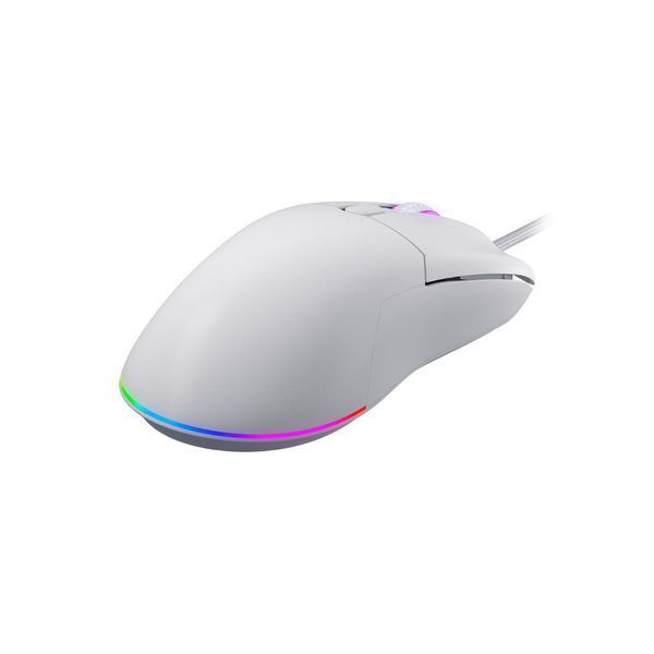 Ігрова миша HATOR Pulsar 3, кутовий вигляд, White