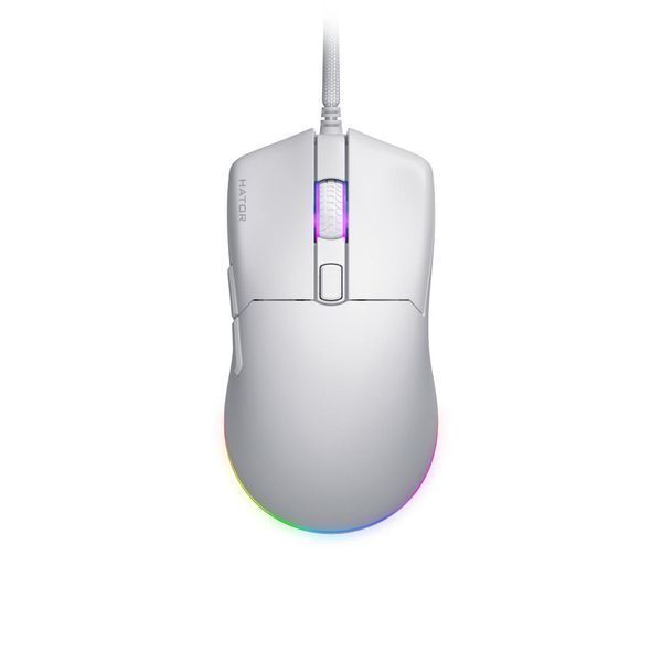 Ігрова миша HATOR Pulsar 3, вигляд зверху, White