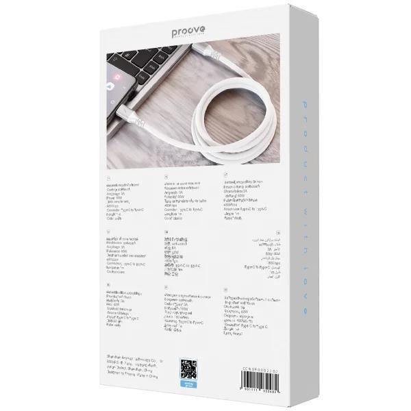 Кабель Proove ReGen Silicone Type-C to Type-C 60W оригінальна коробка з характеристиками
