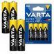 Упаковка батареек Varta Super Heavy Duty AA из 4 штук синего цвета.