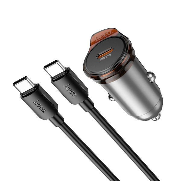 Быстрая авто зарядка HOCO NZ16 PD QC