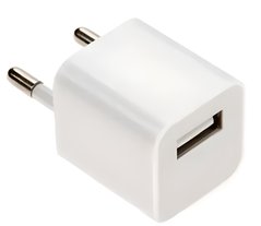 Адаптер кубик 1 USB 1A White