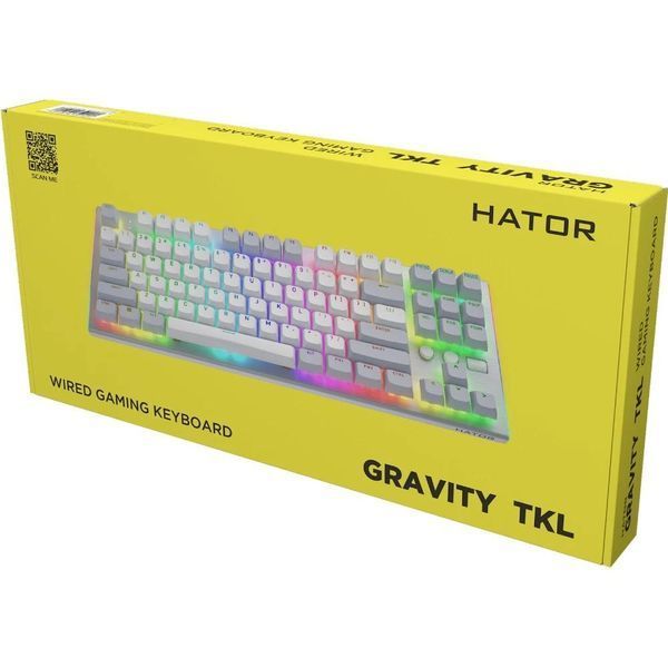 Ігрова клавіатура HATOR Gravity TKL HTK561 | Hot-Swap, QMK/VIA, Aurum Orange | White 2480 фото