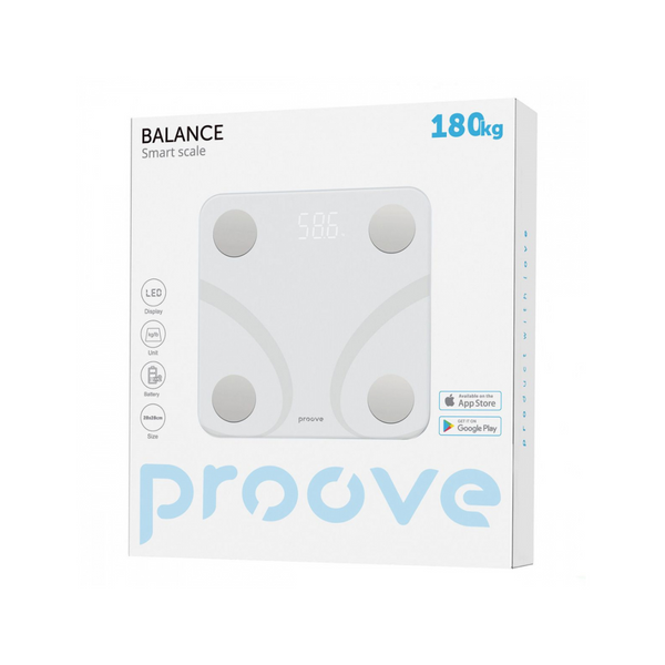 Напольные весы Proove Balance White с LED дисплеем